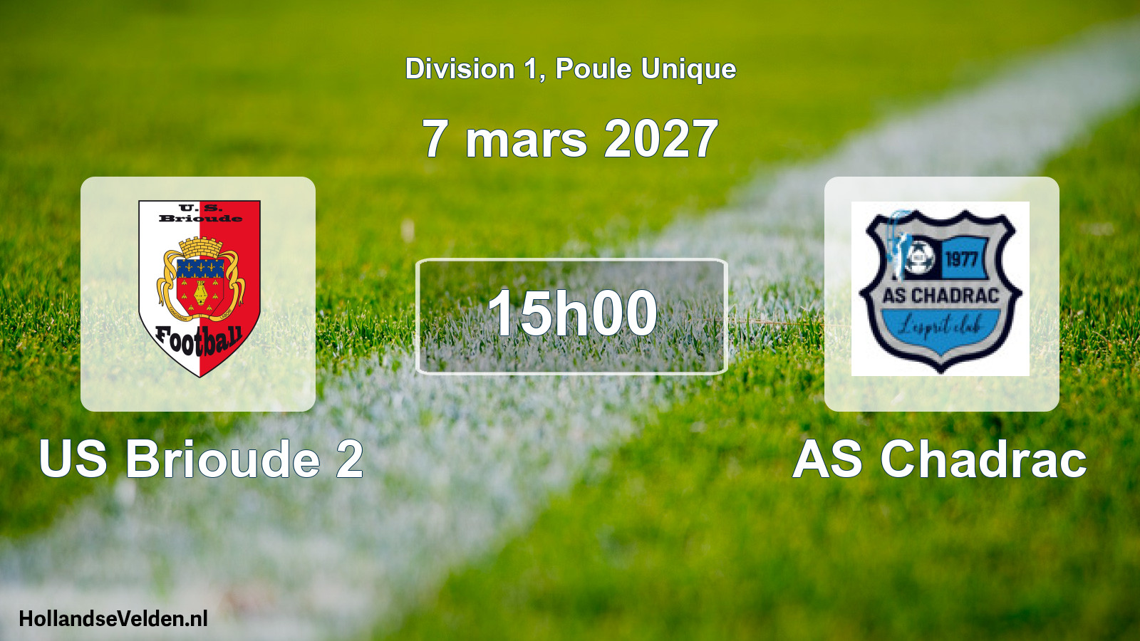 Match programmé: US Brioude 2 - AS Chadrac (7 mars 2027)