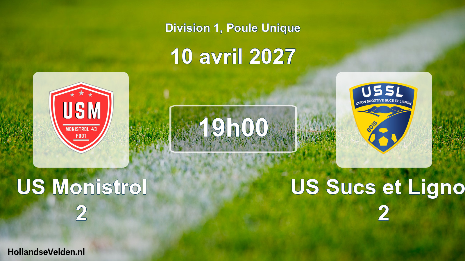 Match programmé: US Monistrol 2 - US Sucs et Lignon 2 (10 avril 2027)