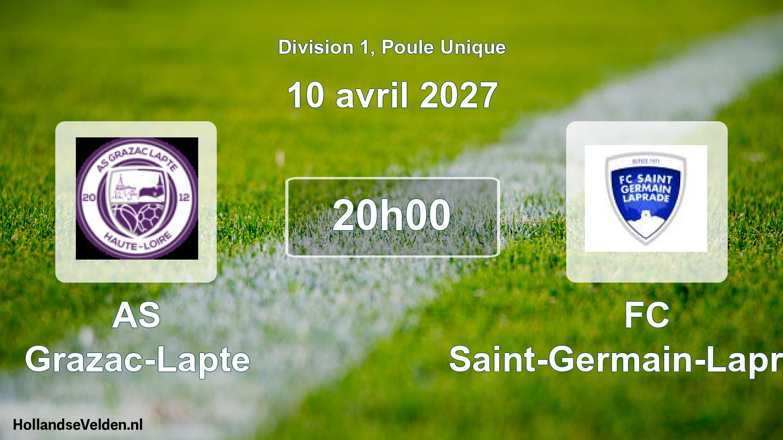Match programmé: AS Grazac-Lapte - FC Saint-Germain-Laprade (10 avril 2027)