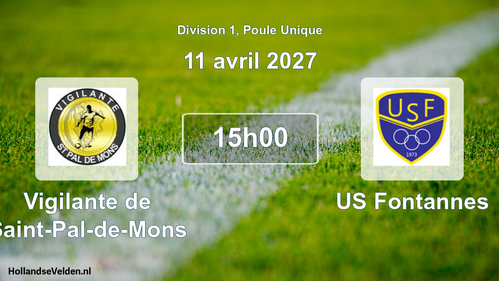 Match programmé: Vigilante de Saint-Pal-de-Mons - US Fontannes (11 avril 2027)
