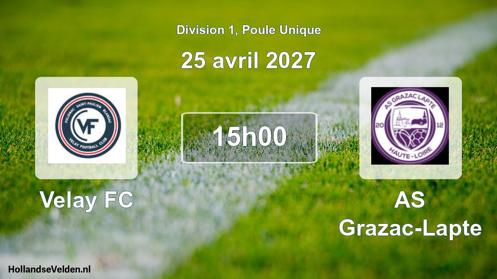 Match programmé: Velay FC - AS Grazac-Lapte (25 avril 2027)