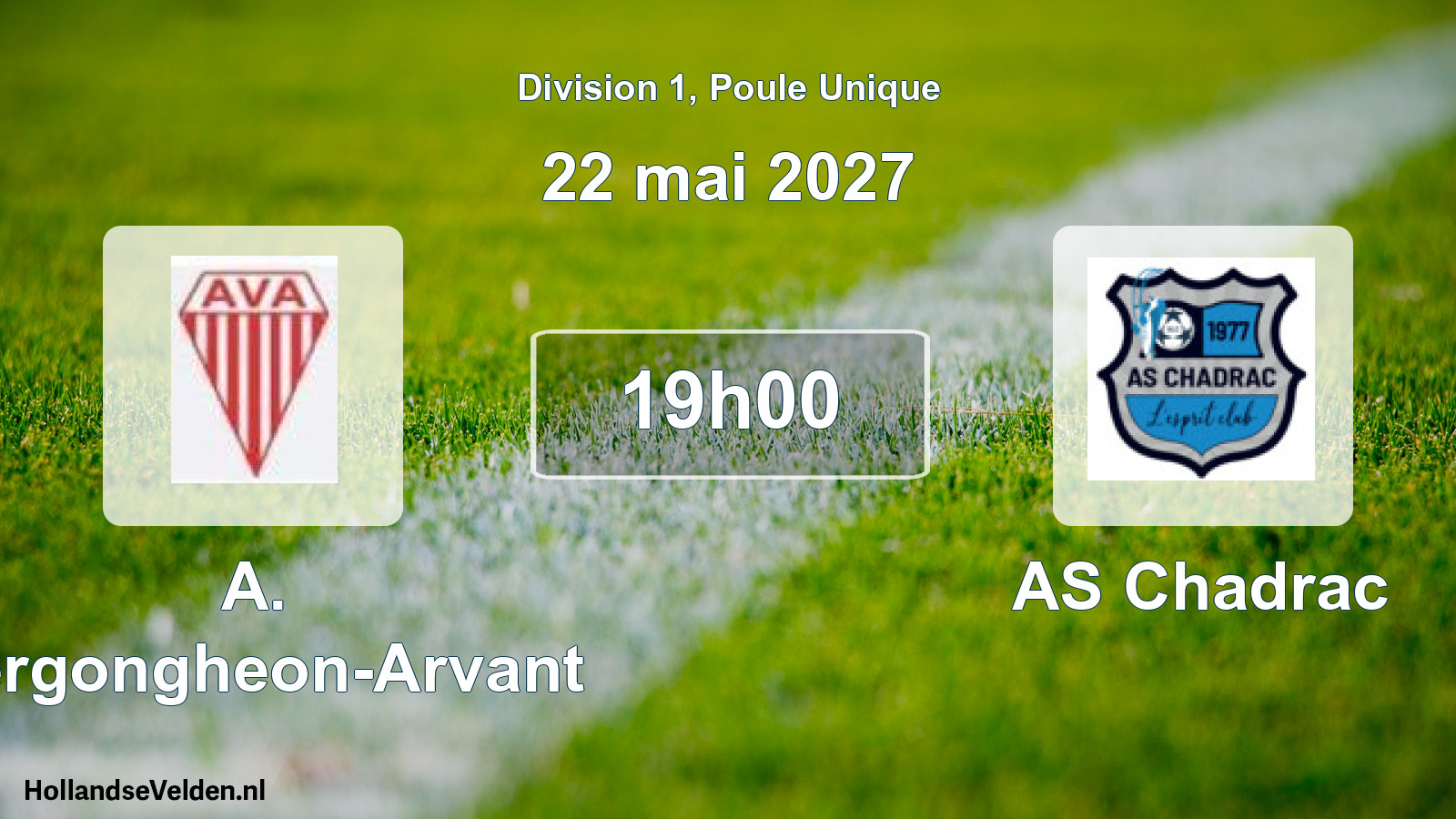 Match programmé: A. Vergongheon-Arvant - AS Chadrac (22 mai 2027)