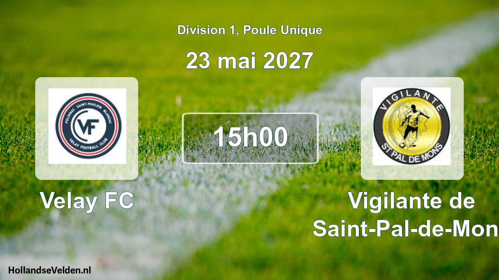 Match programmé: Velay FC - Vigilante de Saint-Pal-de-Mons (23 mai 2027)
