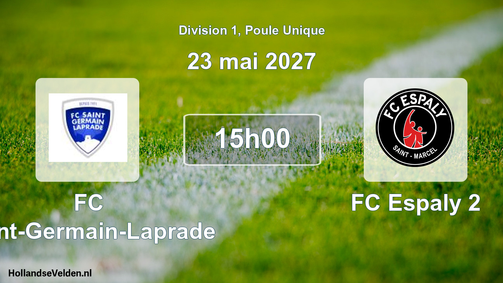 Match programmé: FC Saint-Germain-Laprade - FC Espaly 2 (23 mai 2027)
