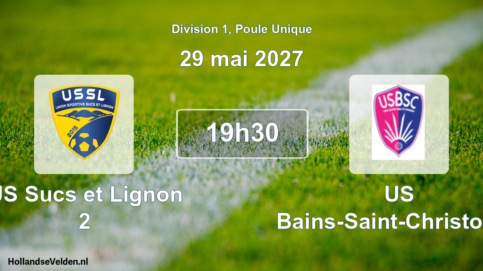 Match programmé: US Sucs et Lignon 2 - US Bains-Saint-Christophe (29 mai 2027)