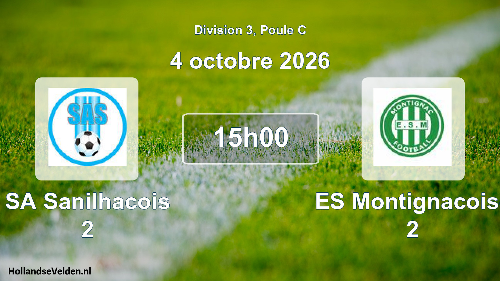 Scheduled Match: SA Sanilhacois 2 - ES Montignacoise 2 (4 October 2026)