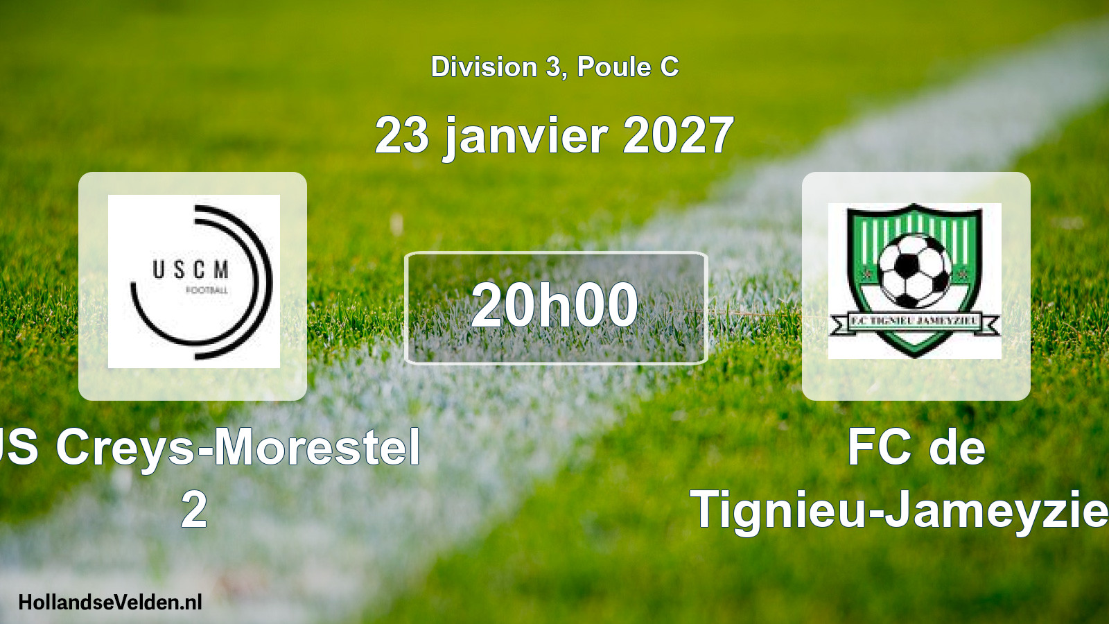 Scheduled Match: US Creys-Morestel 2 - FC de Tignieu-Jameyzieu (23 January 2027)