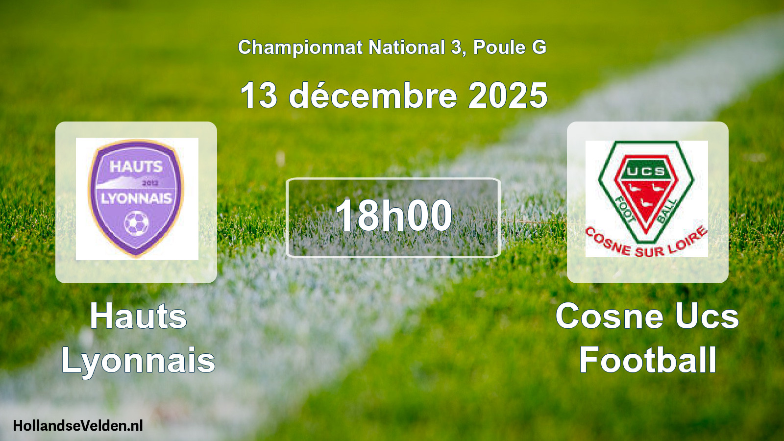 Scheduled Match: Hauts Lyonnais - Cosne Ucs Football (13 December 2025)