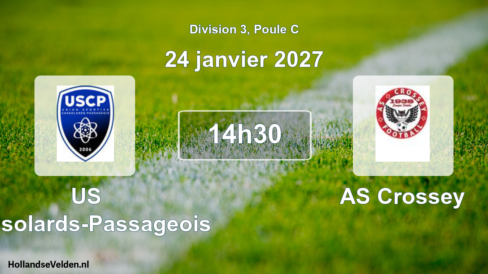Scheduled Match: US Cassolards-Passageois - AS Crossey (24 January 2027)