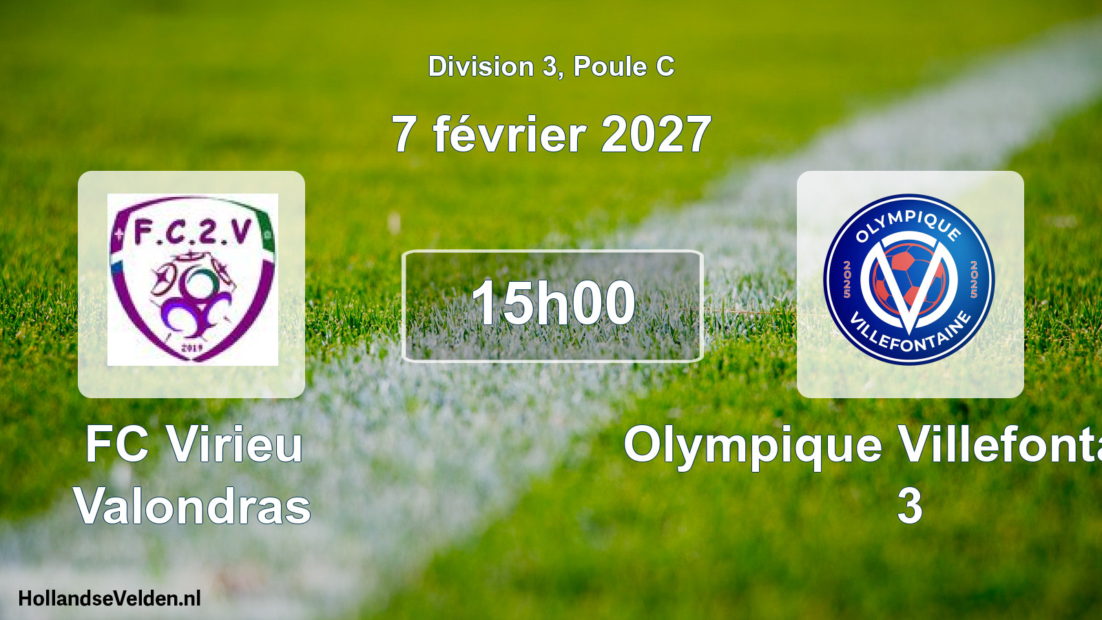 Scheduled Match: FC Virieu Valondras - Olympique Villefontaine 3 (7 February 2027)