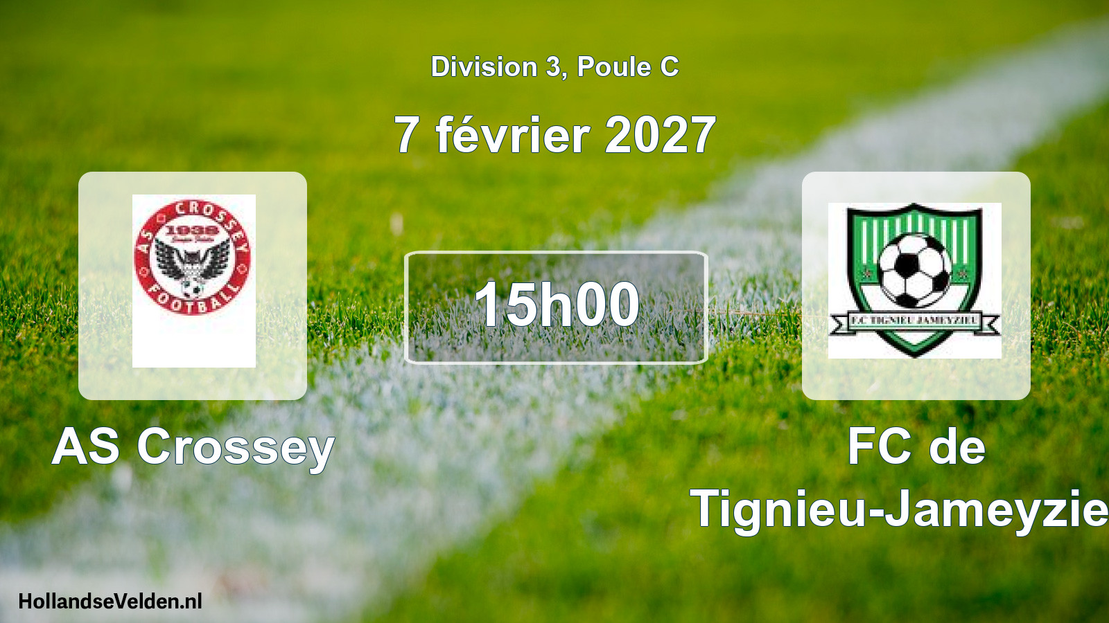 Scheduled Match: AS Crossey - FC de Tignieu-Jameyzieu (7 February 2027)
