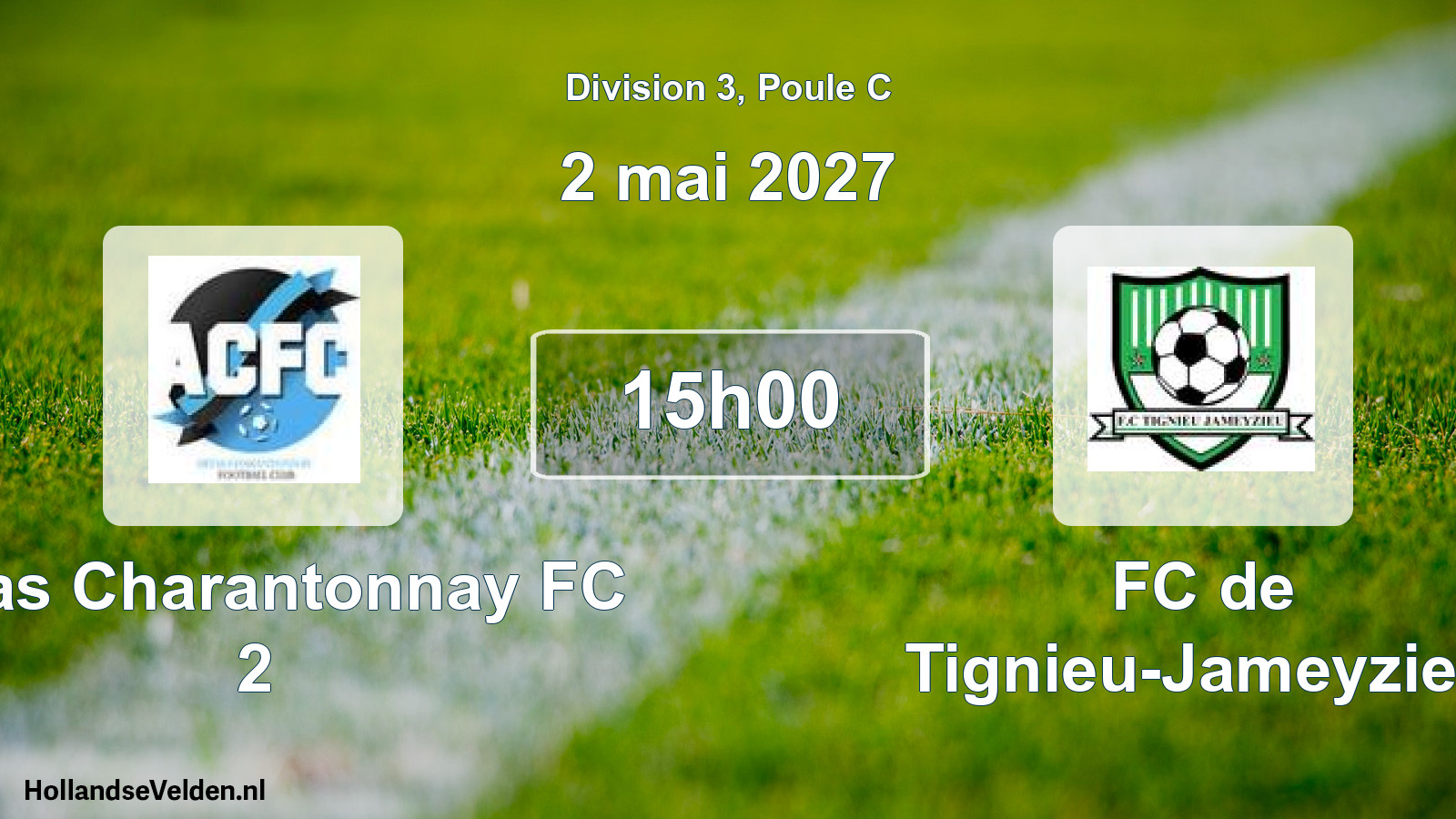 Scheduled Match: Artas Charantonnay FC 2 - FC de Tignieu-Jameyzieu (2 May 2027)