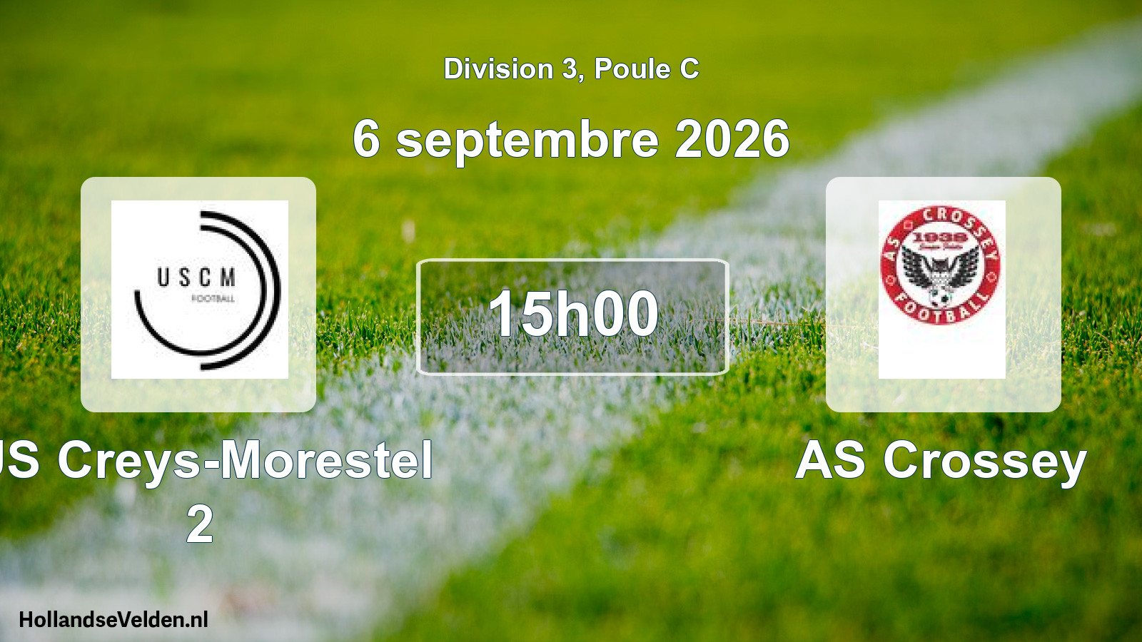 Scheduled Match: US Creys-Morestel 2 - AS Crossey (6 September 2026)