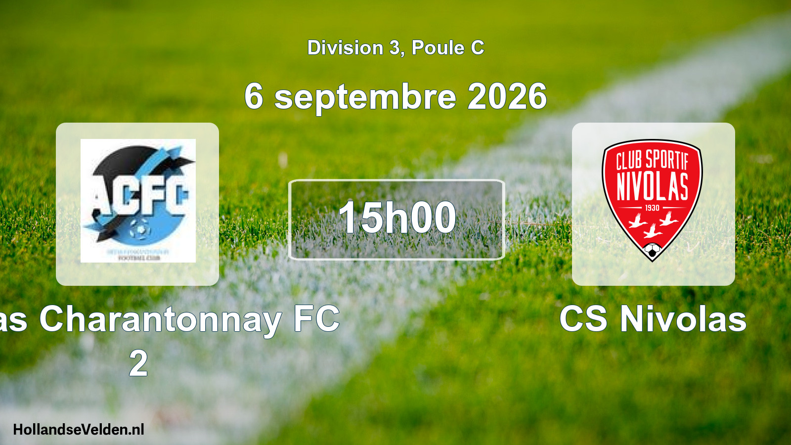 Scheduled Match: Artas Charantonnay FC 2 - CS Nivolas (6 September 2026)