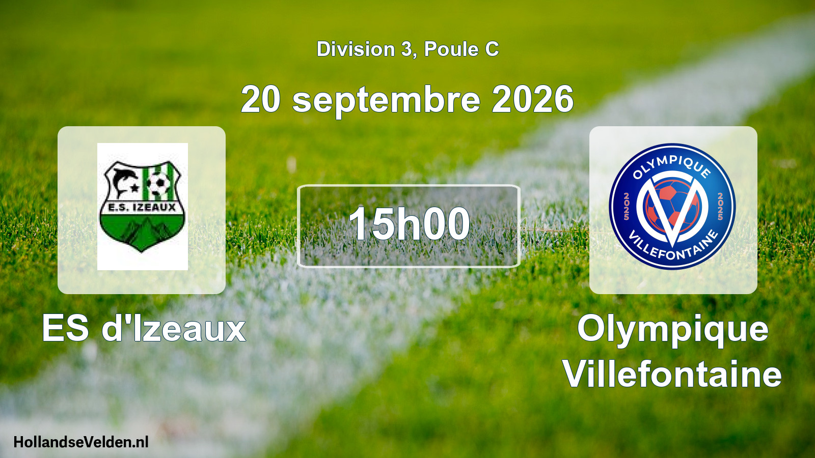 Scheduled Match: ES d'Izeaux - Olympique Villefontaine 3 (20 September 2026)