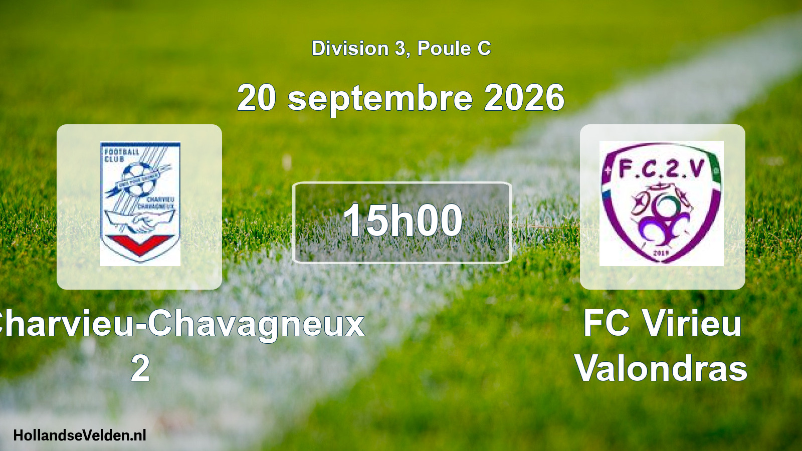 Scheduled Match: FC Charvieu-Chavagneux 2 - FC Virieu Valondras (20 September 2026)