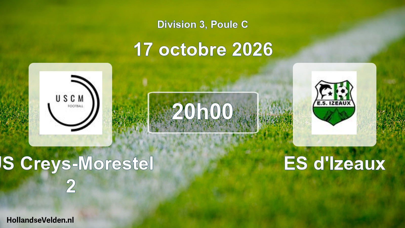 Match programmé: US Creys-Morestel 2 - ES d'Izeaux (17 octobre 2026)