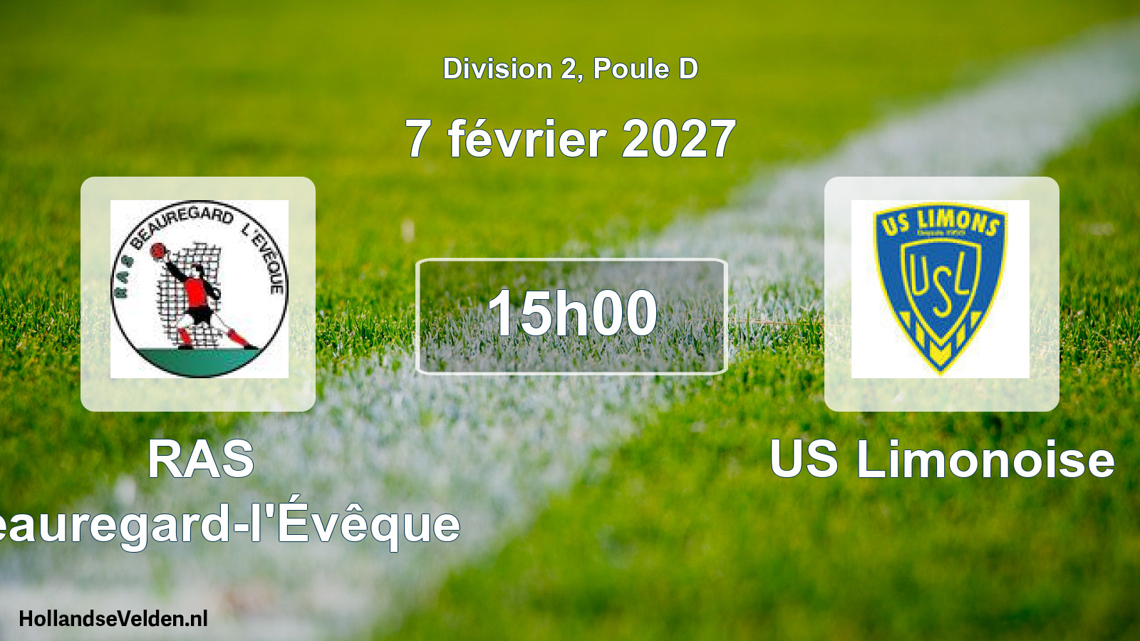 Match programmé: RAS Beauregard-l'Évêque - US Limonoise (7 février 2027)