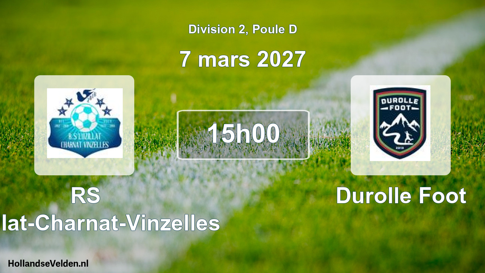 Match programmé: RS Luzillat-Charnat-Vinzelles - Durolle Foot (7 mars 2027)