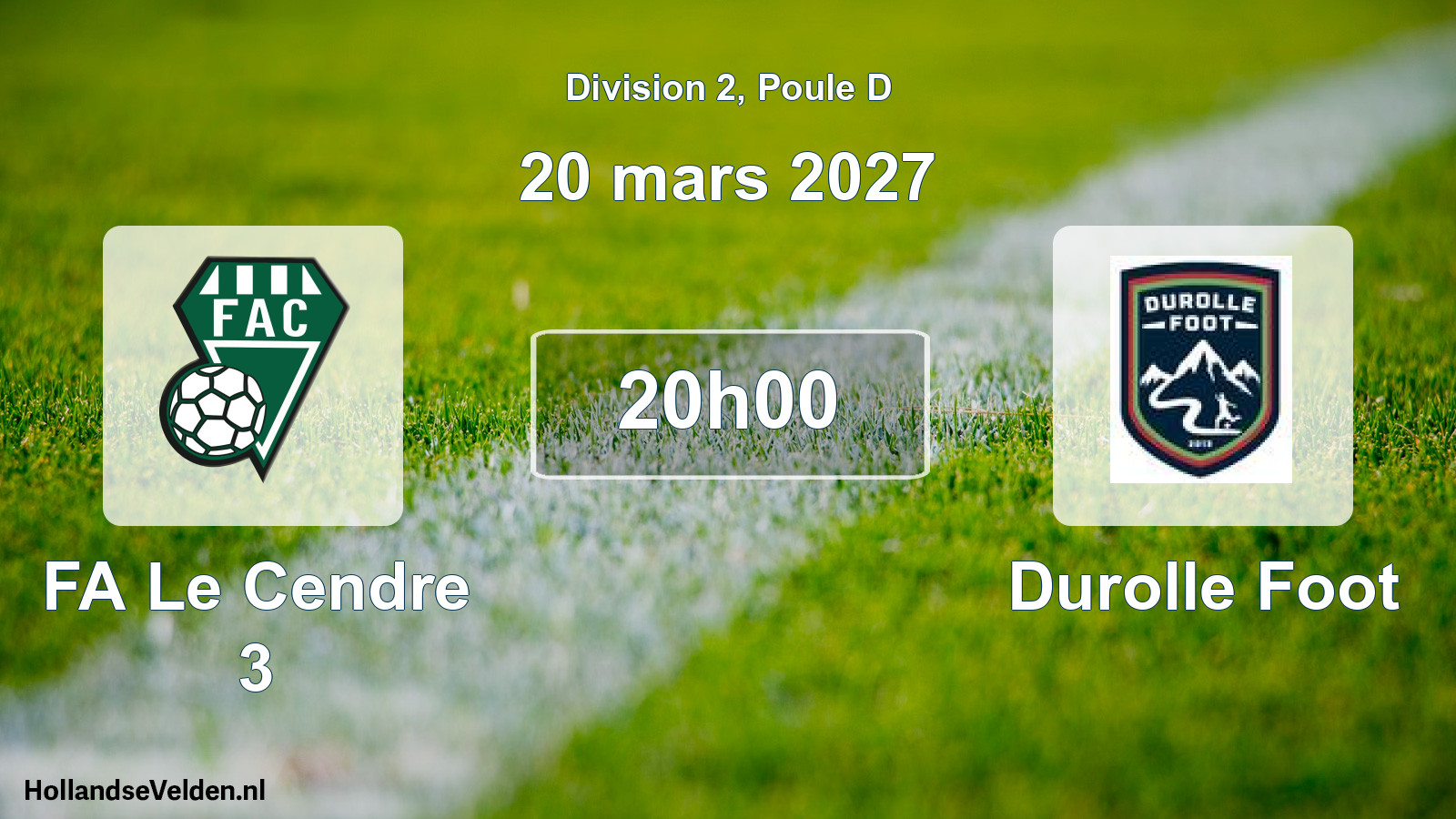 Match programmé: FA Le Cendre 3 - Durolle Foot (20 mars 2027)