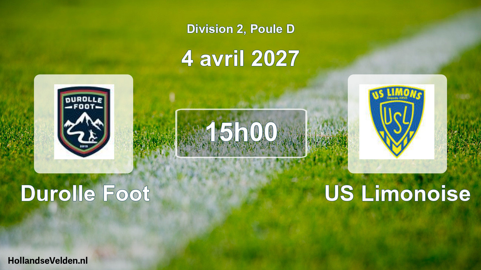 Match programmé: Durolle Foot - US Limonoise (4 avril 2027)