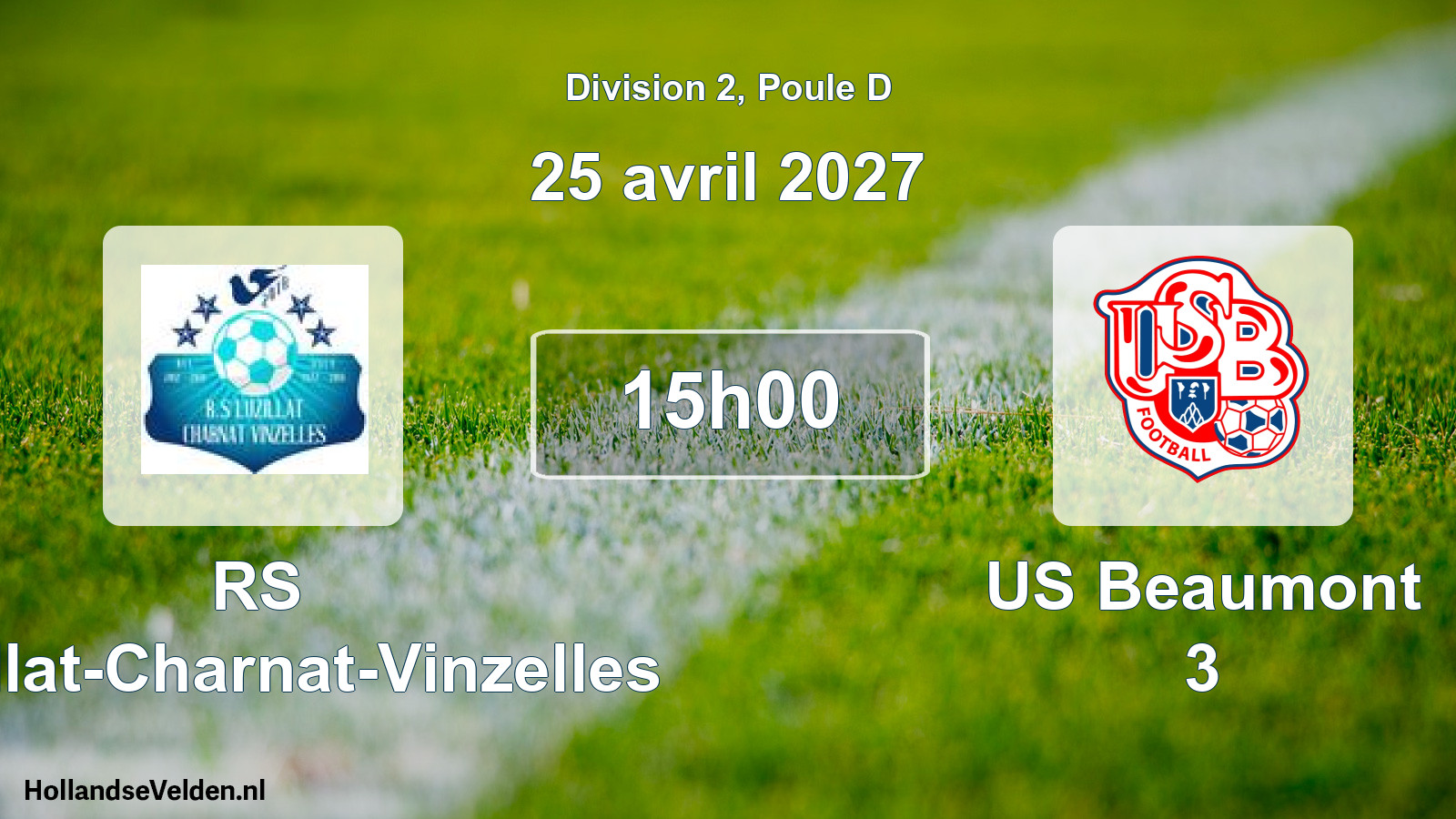 Match programmé: RS Luzillat-Charnat-Vinzelles - US Beaumont 3 (25 avril 2027)