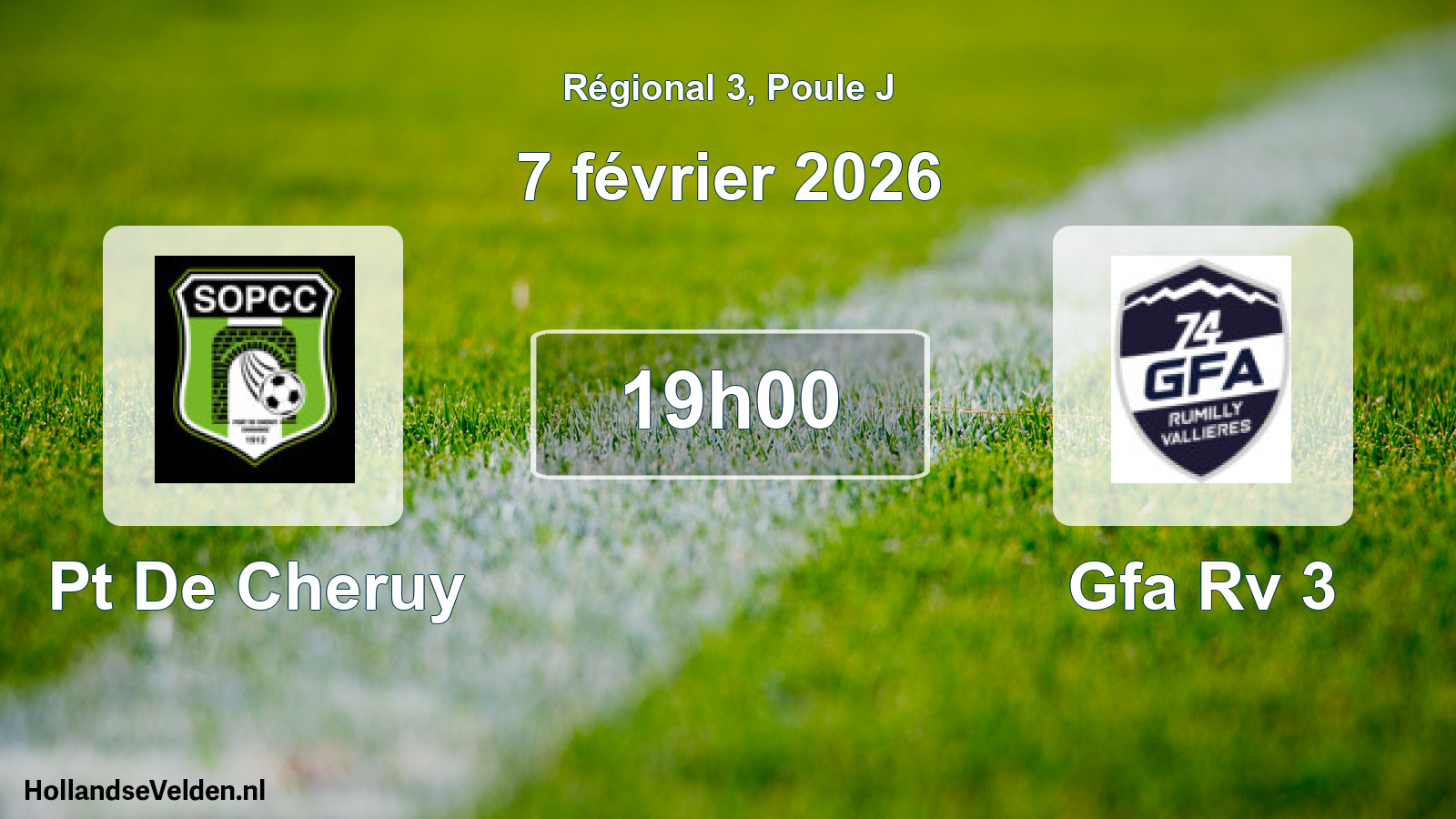 Scheduled Match: Pt De Cheruy - Gfa Rv 3 (7 February 2026)