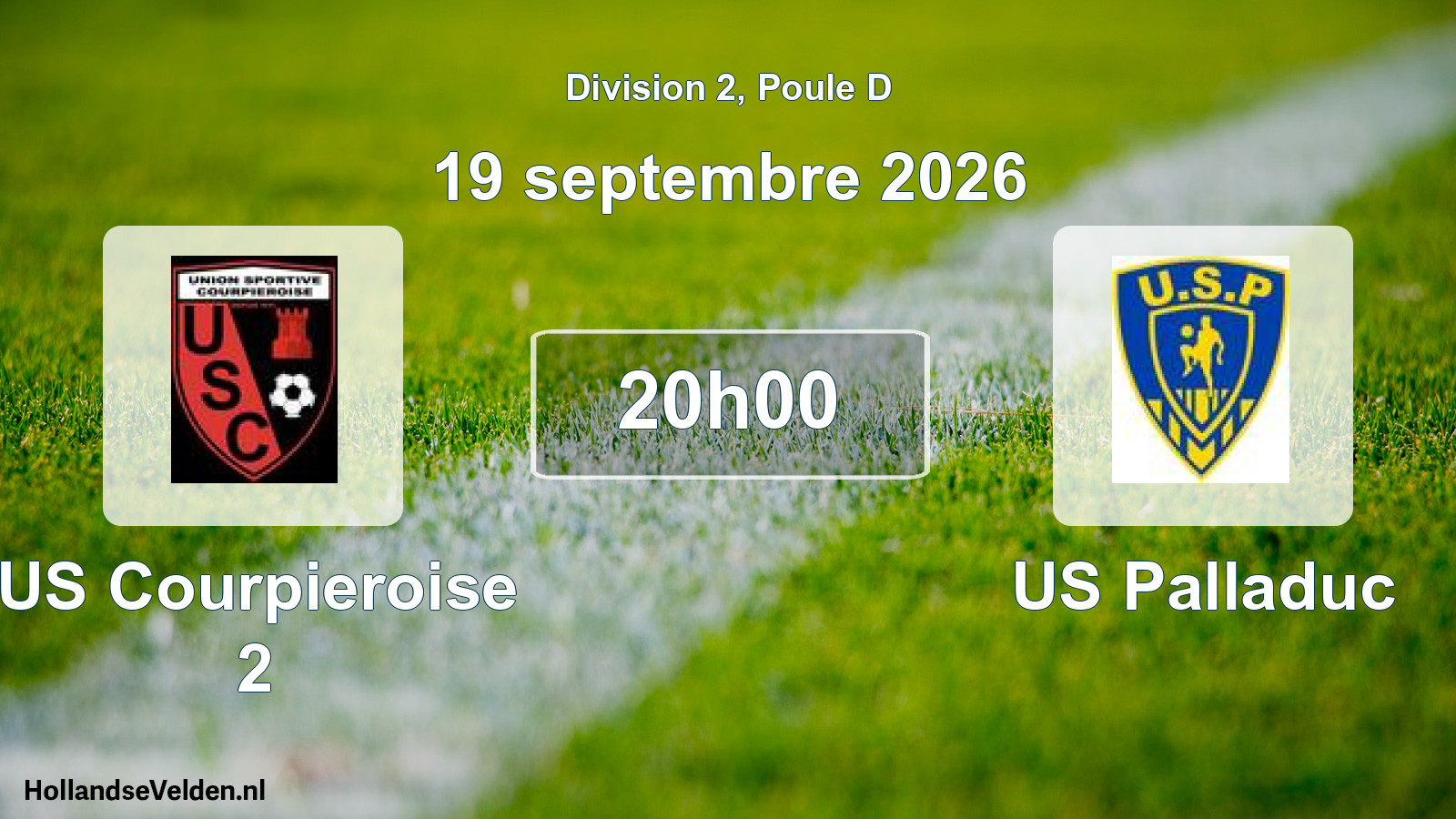 Match programmé: US Courpieroise 2 - US Palladuc (19 septembre 2026)