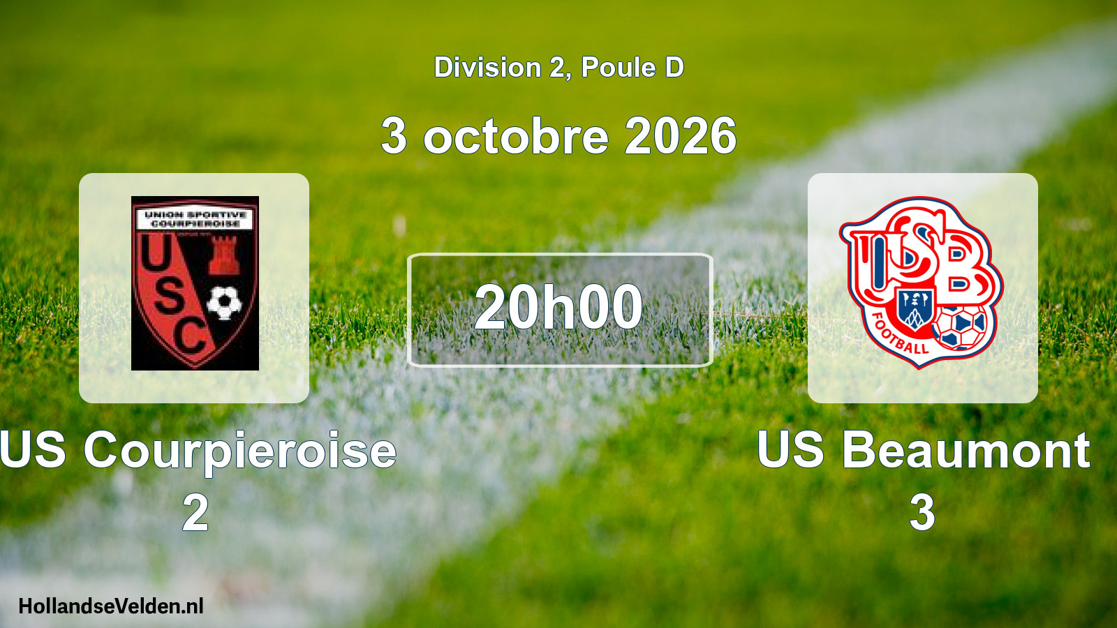 Match programmé: US Courpieroise 2 - US Beaumont 3 (3 octobre 2026)