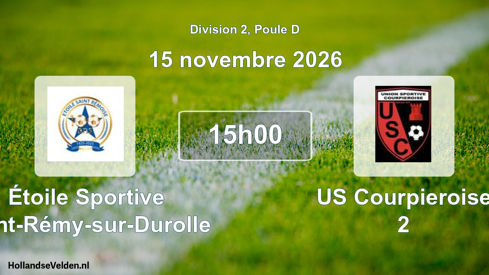 Match programmé: Étoile Sportive Saint-Rémy-sur-Durolle - US Courpieroise 2 (15 novembre 2026)