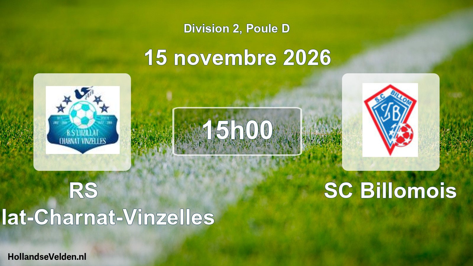 Match programmé: RS Luzillat-Charnat-Vinzelles - SC Billomois (15 novembre 2026)
