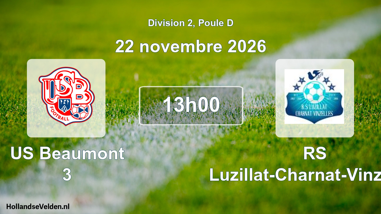 Match programmé: US Beaumont 3 - RS Luzillat-Charnat-Vinzelles (22 novembre 2026)