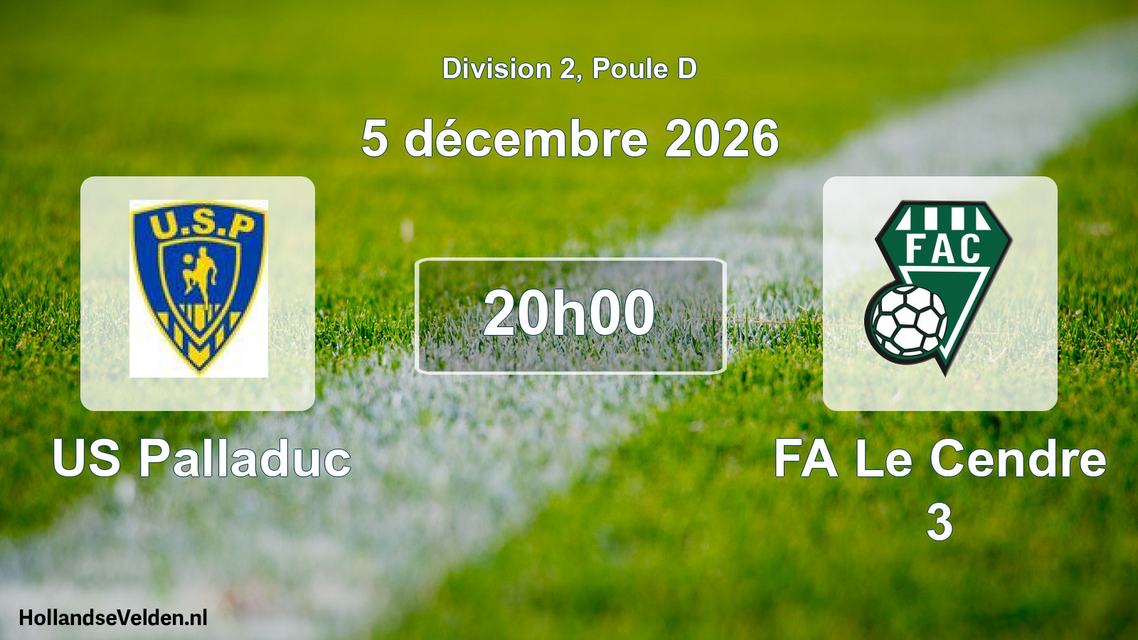 Match programmé: US Palladuc - FA Le Cendre 3 (5 décembre 2026)