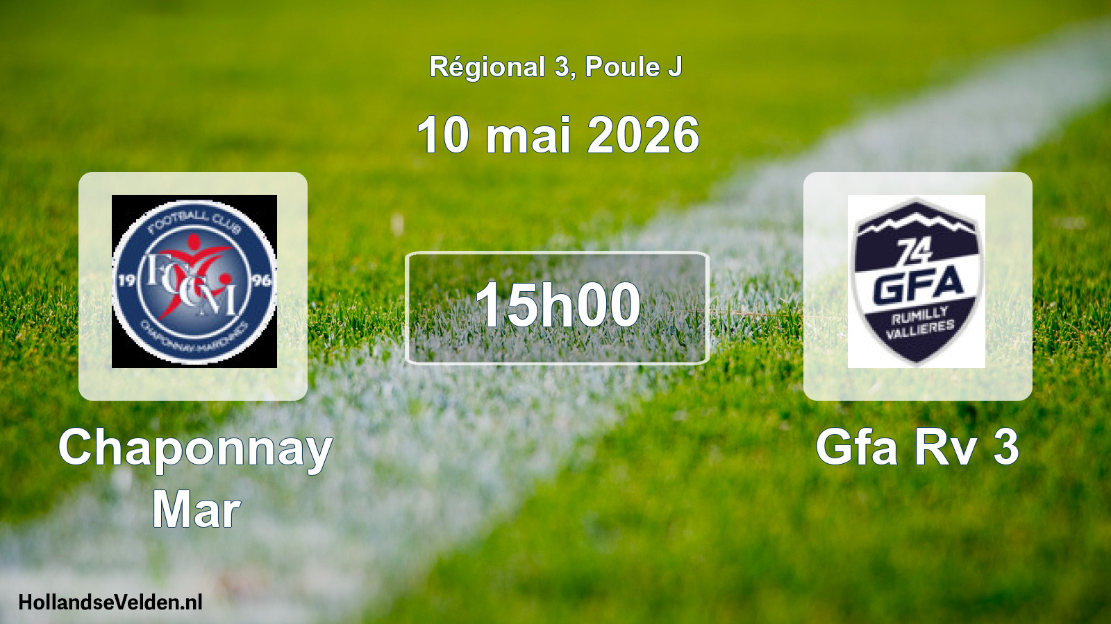 Scheduled Match: Chaponnay Mar - Gfa Rv 3 (10 May 2026)