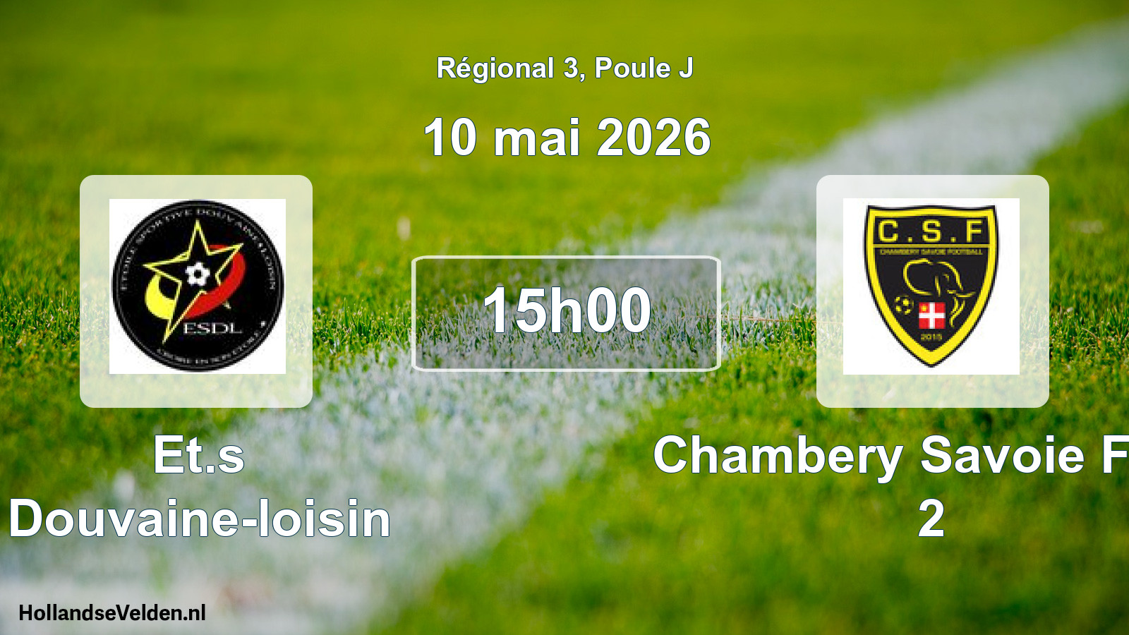 Geplande wedstrijd: Et.s Douvaine-loisin - Chambery Savoie Foot 2 (10 mai 2026)