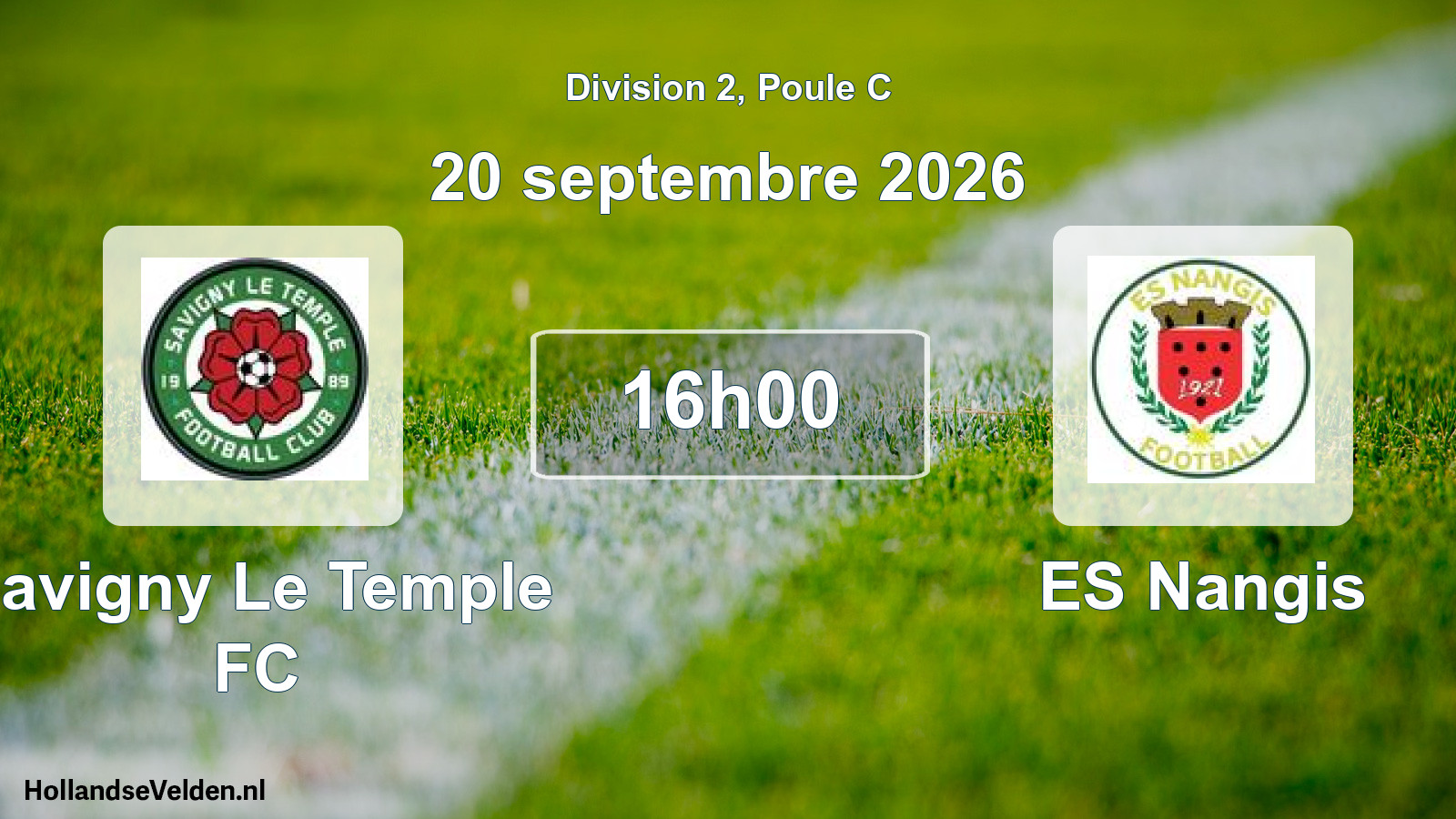 Match programmé: Savigny Le Temple FC - ES Nangis (20 septembre 2026)