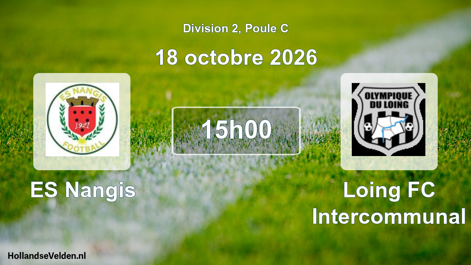 Match programmé: ES Nangis - Loing FC Intercommunal (18 octobre 2026)