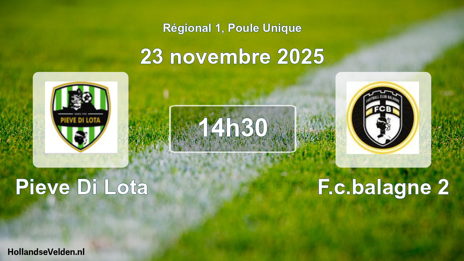 Geplande wedstrijd: Pieve Di Lota - F.c.balagne 2 (23 november 2025)