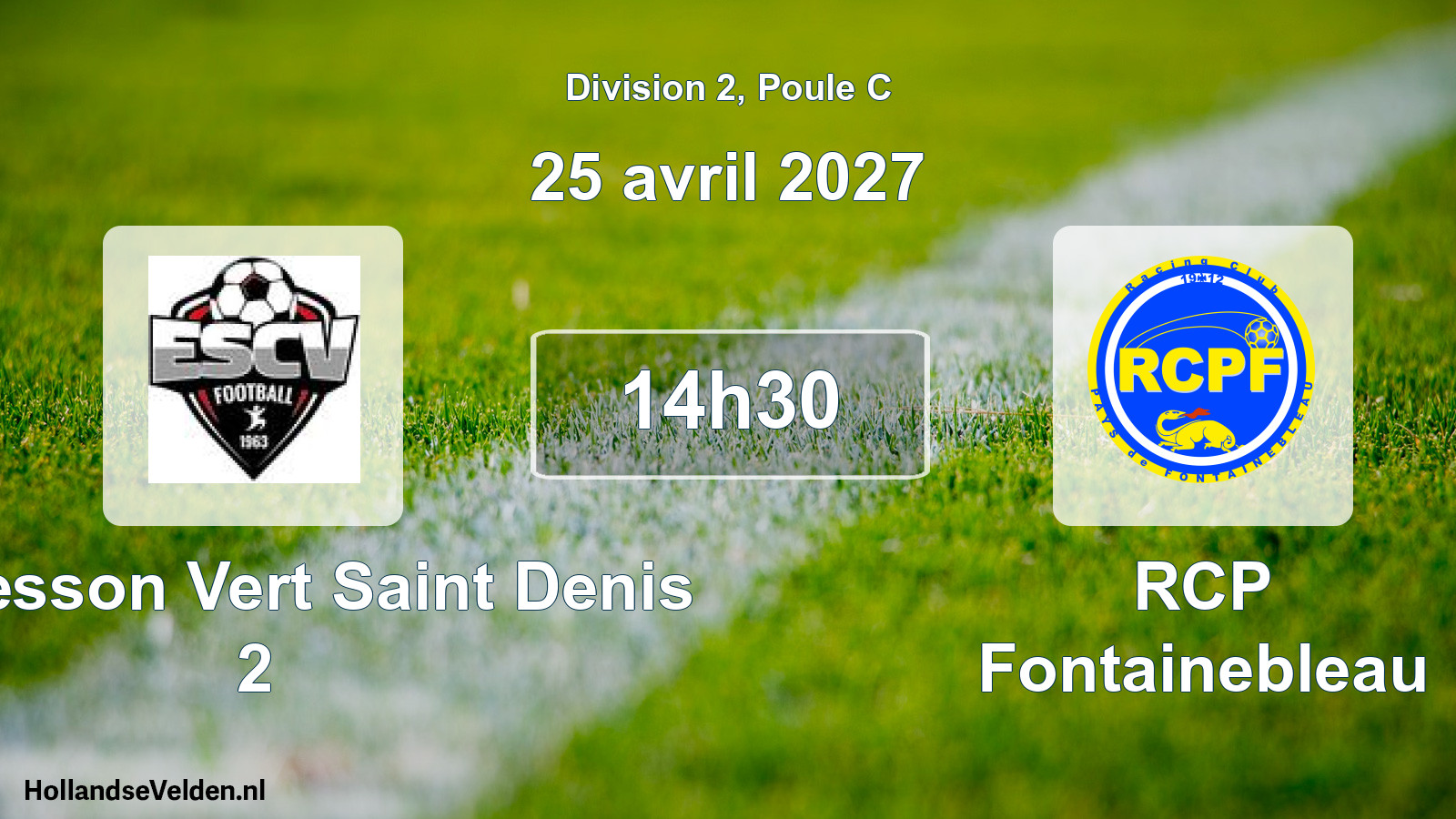 Scheduled Match: ES Cesson Vert Saint Denis 2 - RCP Fontainebleau (25 April 2027)