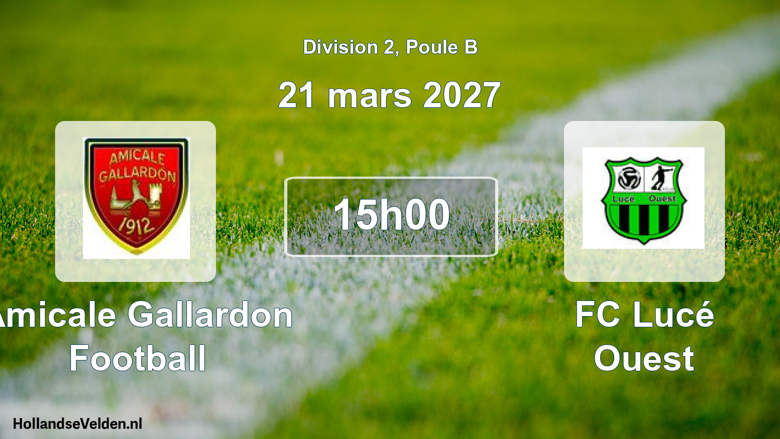 Match programmé: Amicale Gallardon Football - FC Lucé Ouest (21 mars 2027)