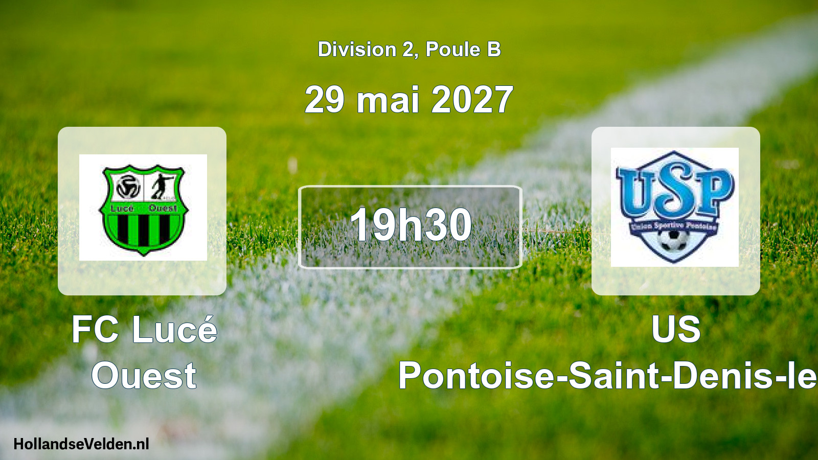 Match programmé: FC Lucé Ouest - US Pontoise-Saint-Denis-les-Ponts (29 mai 2027)