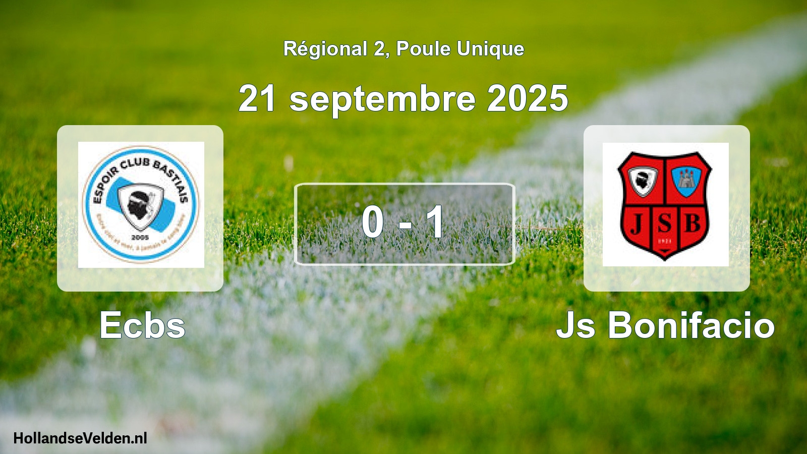 Gespeelde wedstrijd: Ecbs - Js Bonifacio 0 - 1 (21 septembre 2025)