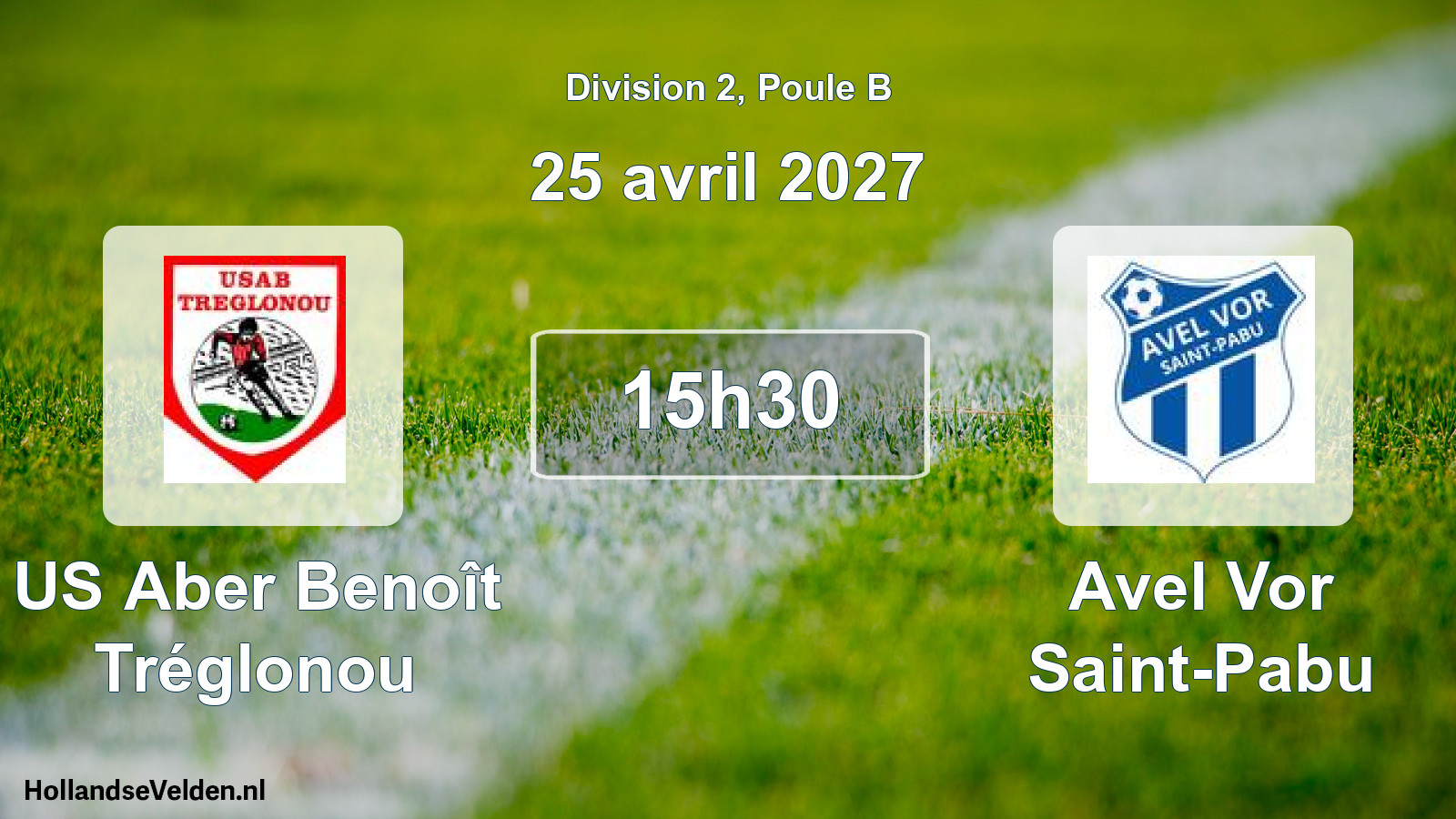 Scheduled Match: US Aber Benoît Tréglonou - Avel Vor Saint-Pabu (25 April 2027)