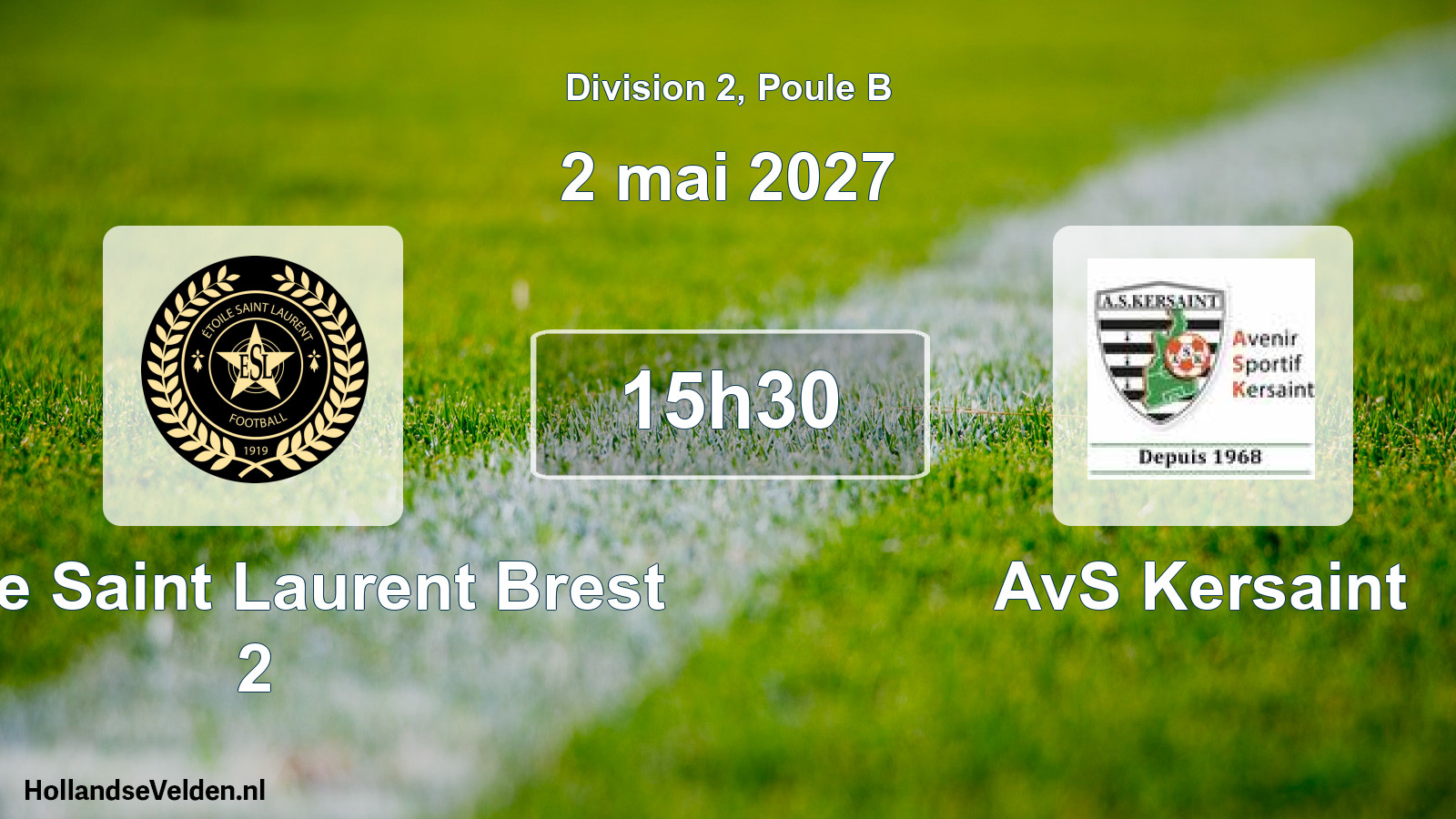 Scheduled Match: Étoile Saint Laurent Brest 2 - AvS Kersaint (2 May 2027)