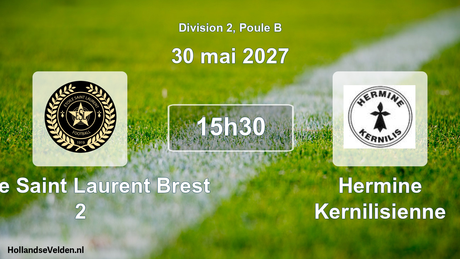 Match programmé: Étoile Saint Laurent Brest 2 - Hermine Kernilisienne (30 mai 2027)