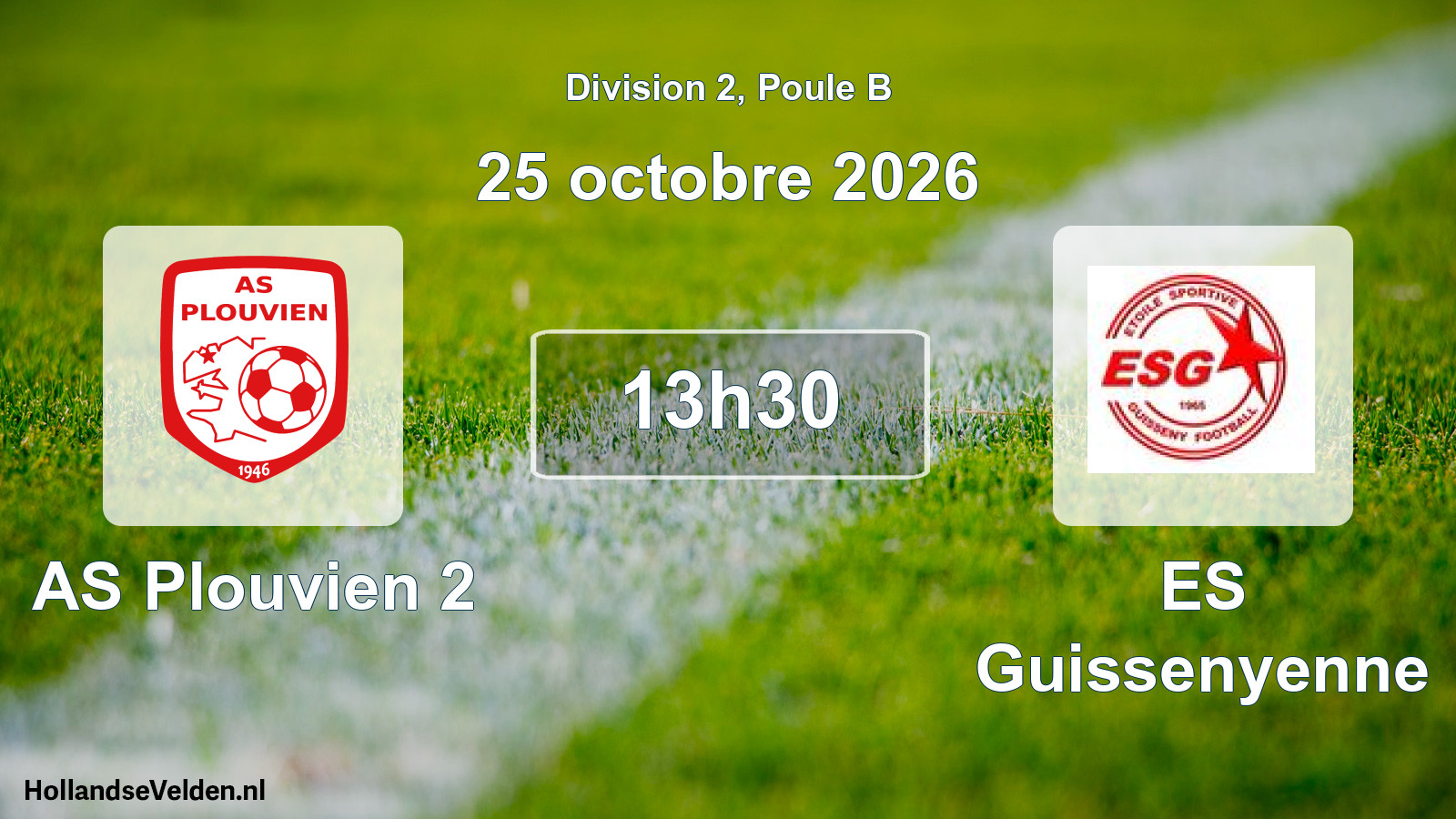 Scheduled Match: AS Plouvien 2 - ES Guissenyenne (25 October 2026)
