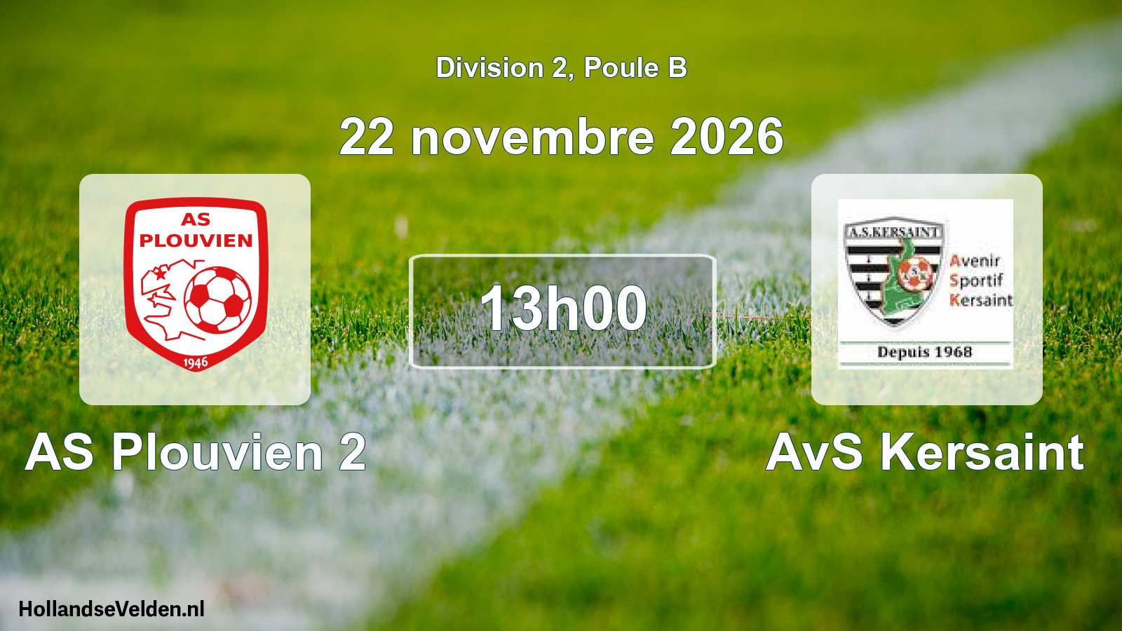Scheduled Match: AS Plouvien 2 - AvS Kersaint (22 November 2026)