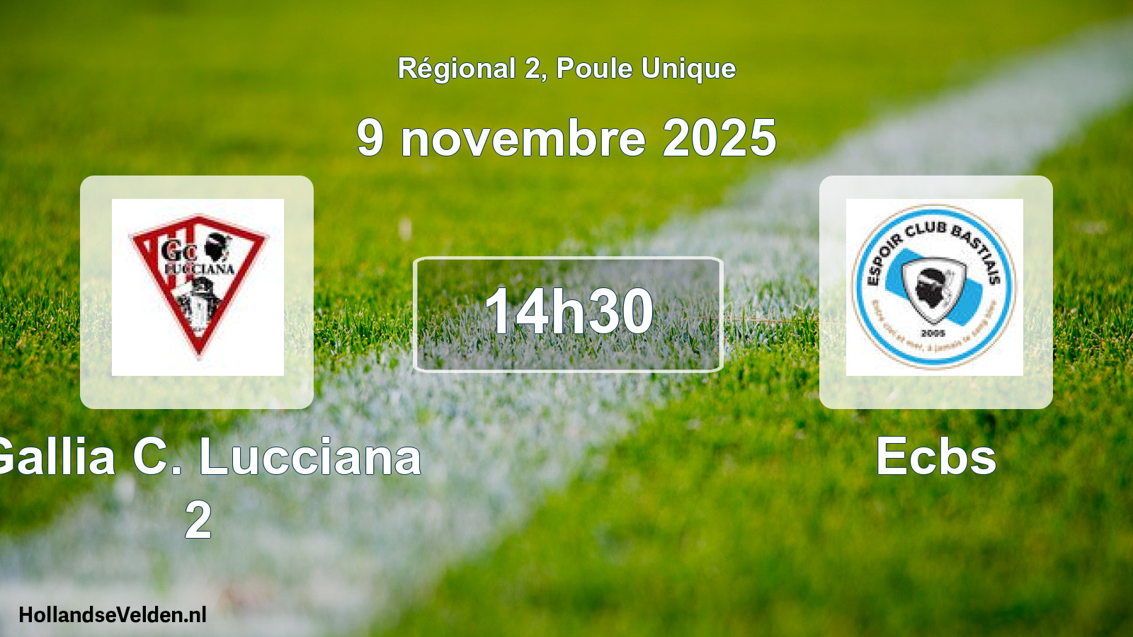 Geplande wedstrijd: Gallia C. Lucciana 2 - Ecbs (9 novembre 2025)