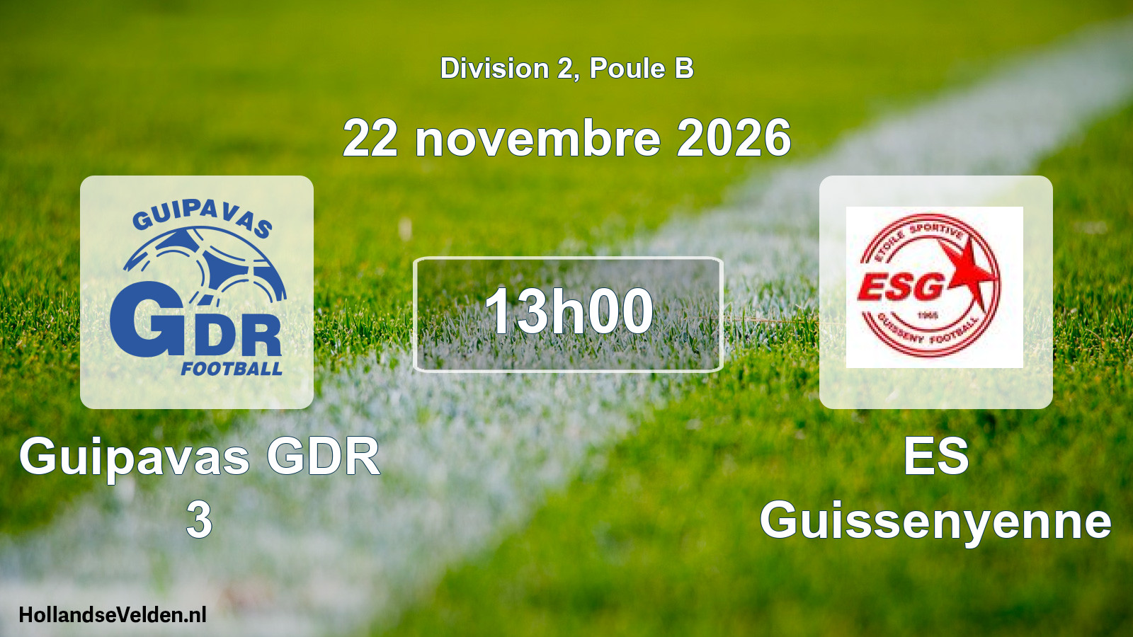 Scheduled Match: Guipavas GDR 3 - ES Guissenyenne (22 November 2026)