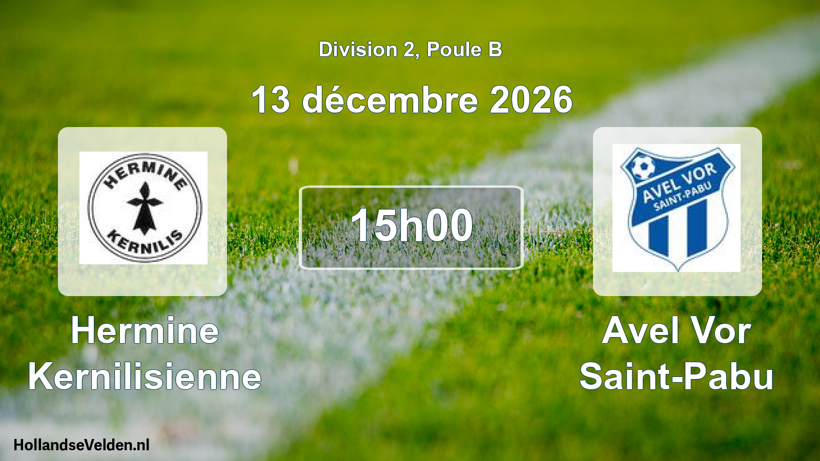 Match programmé: Hermine Kernilisienne - Avel Vor Saint-Pabu (13 décembre 2026)